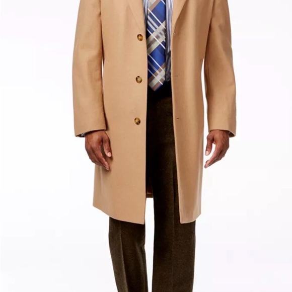 London Fog Wool Blend overcoat in Camel- 40r - Picture 4 of 4